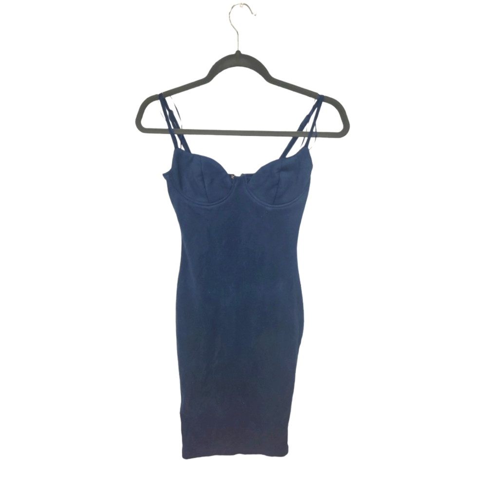 Windsor x-small royal blue suede midi dress
